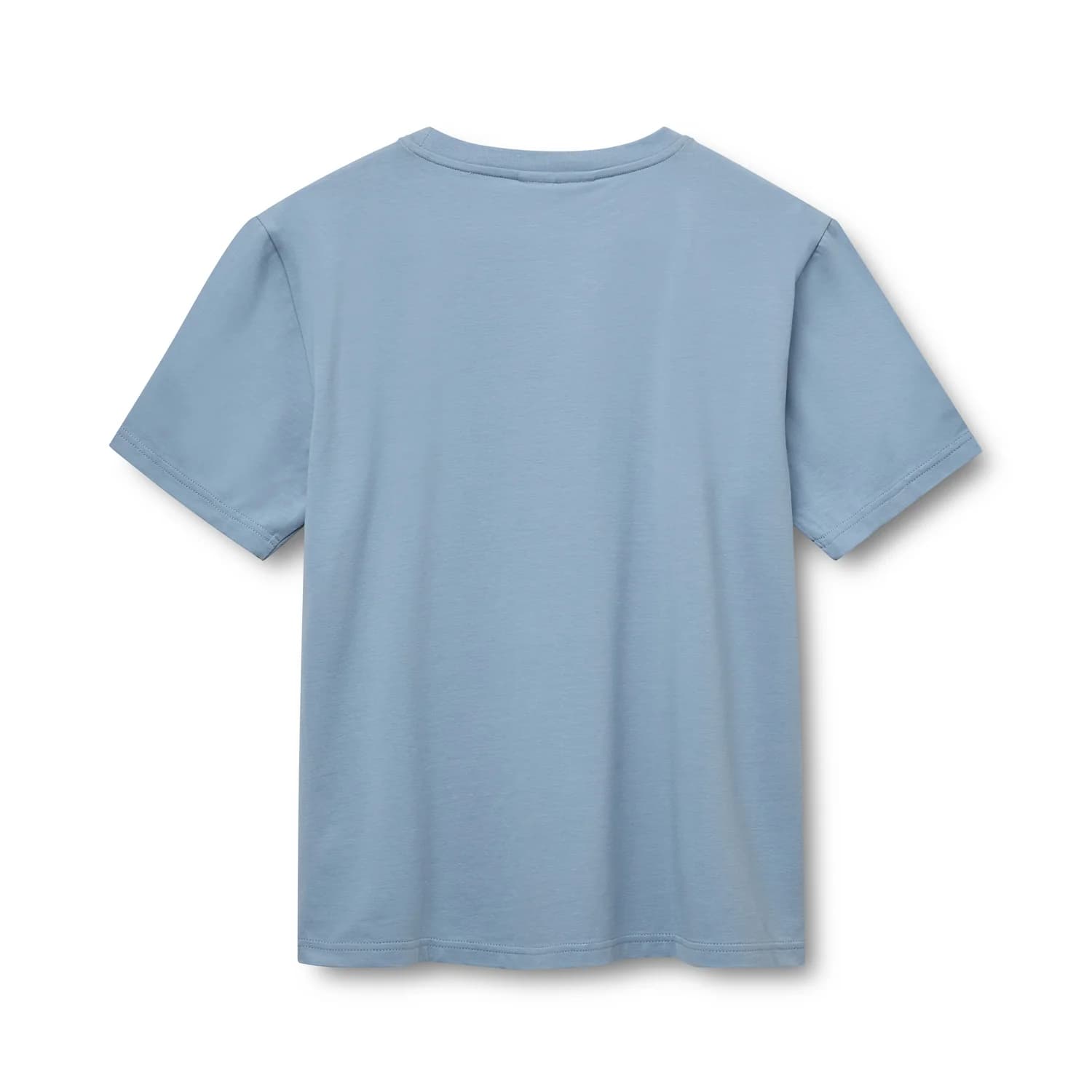 Cotton tee with embroidered print - flat-lay back packshot