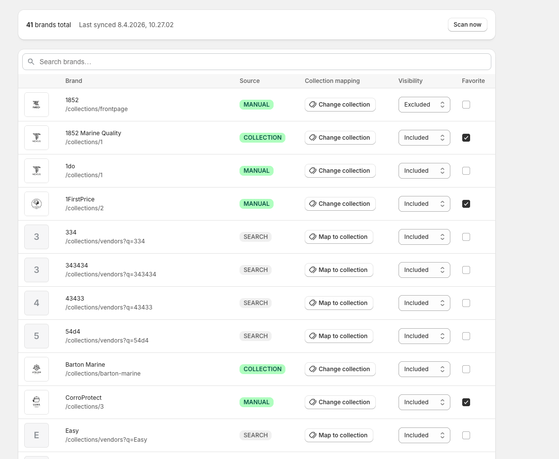 Easy Brand Page demo